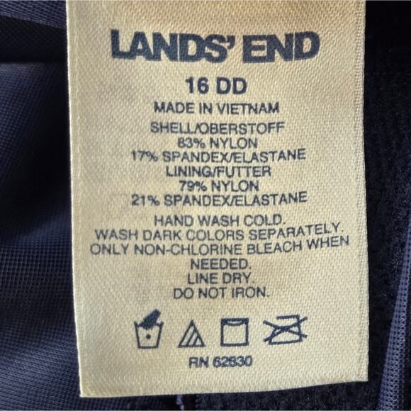 Lands' End Swim Dress Navy Size 16DD - Picture 6 of 7